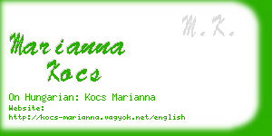 marianna kocs business card